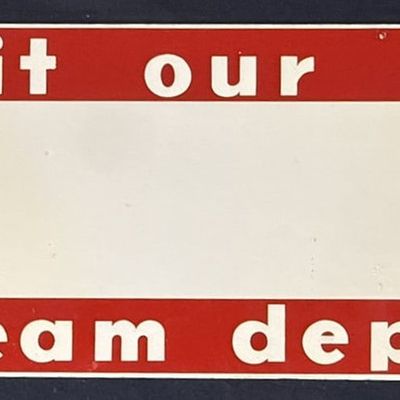 Sale Photo Thumbnail #495: Visit Our Ice Cream Dept. Take Some Home DST Arrow Sign