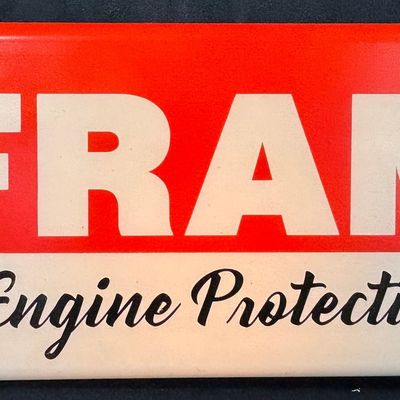 Sale Photo Thumbnail #84: Fram Engine Protection Original Plastic Metal Lighted Sign