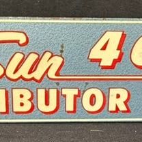 Sale Photo Thumbnail #164: Sun 404 Distributor Tester Cast Aluminum Machine Topper Sign