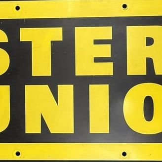 Sale Photo Thumbnail #475: Western Union SST Painted Metal 5' Store Advertising Sign