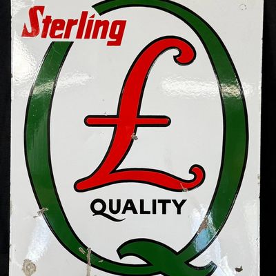 Sale Photo Thumbnail #154: Sterling Quality SSP Porcelain Gas Pump Advertising Sign