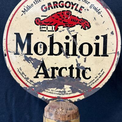 Sale Photo Thumbnail #42: Mobil Arctic Gargoyle Painted Metal Lubester Paddle Sign