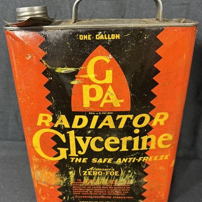 Sale Photo Thumbnail #252: GPA Radiator Glycerine Gallon Slim Can Armour's Zero-Foe