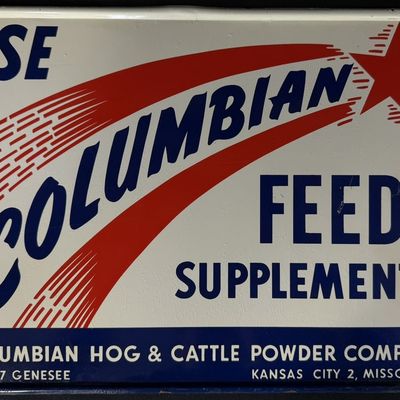 Sale Photo Thumbnail #441: Use Columbian Feed Supplements Hog Cattle SST Tin Farm Sign