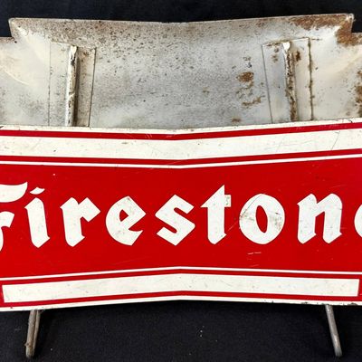 Sale Photo Thumbnail #34: Firestone Tires Painted Metal Advertising 1950s Tire Rack