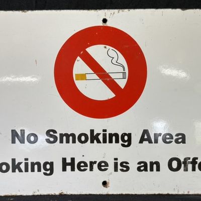 Sale Photo Thumbnail #467: No Smoking Area "Smoking Here Is An Offence" SSP Sign