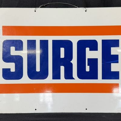 Sale Photo Thumbnail #355: Surge Dairy Farm SST Painted Metal Milk Advertising Sign