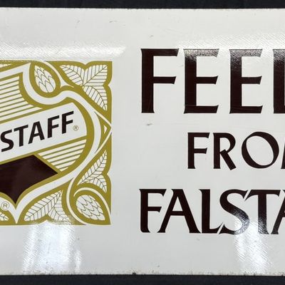 Sale Photo Thumbnail #379: Feeds From Falstaff SST Painted Metal Advertising Sign