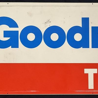 Sale Photo Thumbnail #272: BF Goodrich Tires SST Painted Metal Advertising 5' Sign