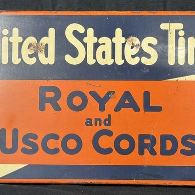Sale Photo Thumbnail #198: United State Tires Royal & USCO Cords Self Framed SST Sign