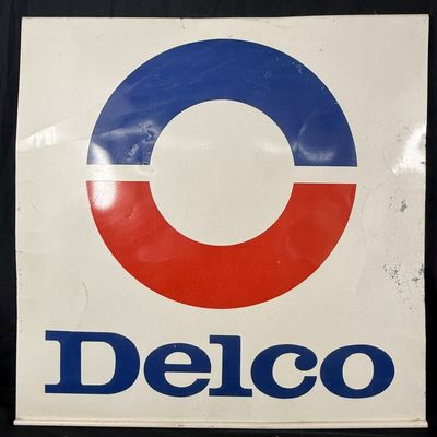 Sale Photo Thumbnail #233: Delco DST Metal Hanging Advertising Service Station Sign