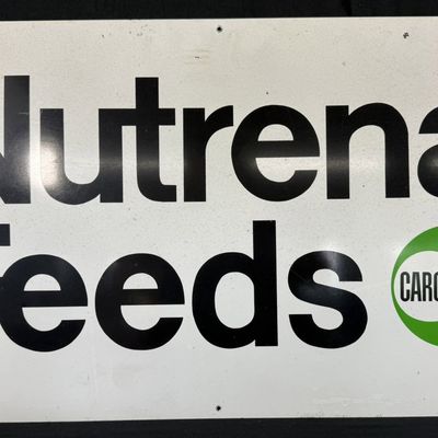 Sale Photo Thumbnail #399: Nutrena Feeds SST Painted Metal Farm Advertising Sign