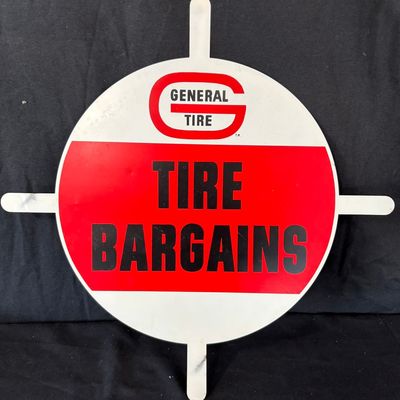 Sale Photo Thumbnail #74: General Tire SST Painted Metal Tire Bargains Insert Sign