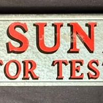Sale Photo Thumbnail #162: Sun Motor Tester Original Cast Aluminum Machine Topper Sign