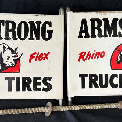 Sale Photo Thumbnail #107: Armstrong Truck Tires Rhino Flex Painted Metal Tire Rack