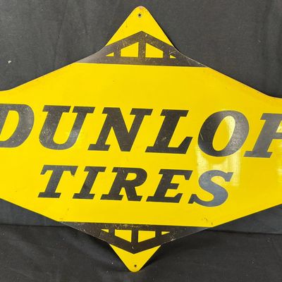 Sale Photo Thumbnail #79: Dunlop Tires Use Your Credit Card Diecut DST Hanging Sign