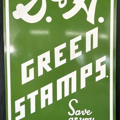 Sale Photo Thumbnail #497: S&H Green Stamps DSP Porcelain Hanging Advertising Sign NM+