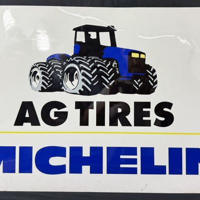 Sale Photo Thumbnail #269: Michelin AG Tires SST Painted Metal 3'x2' Farm Tractor Sign