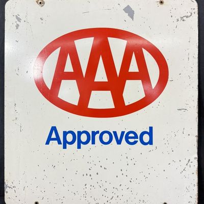 Sale Photo Thumbnail #235: AAA Approved DST Painted Metal Hanging Advertising Sign