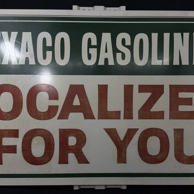 Sale Photo Thumbnail #262: 1965 Texaco Gasolines Localized For You SST Self Framed Sign