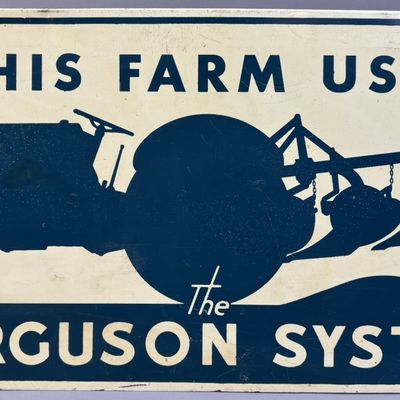 Sale Photo Thumbnail #534: This Farm Uses The Ferguson System SST Tin Farm Sign