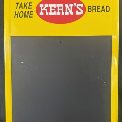 Sale Photo Thumbnail #408: Kern's Take Home Bread SST Painted Metal Chalkboard Sign