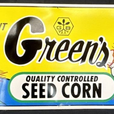 Sale Photo Thumbnail #498: Plant Green's Quality Seed Corn SST Painted Metal Farm Sign