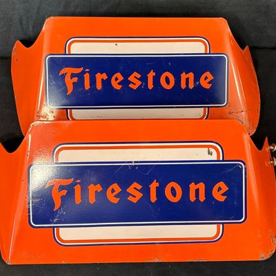 Sale Photo Thumbnail #64: Firestone Original Painted Metal 40s Store Display Tire Rack