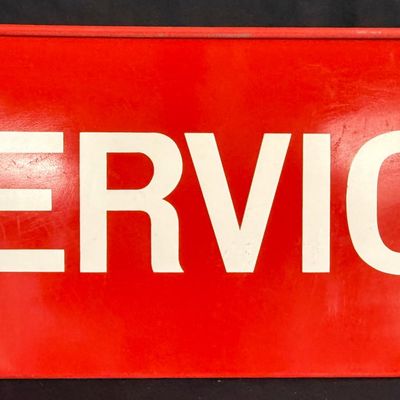 Sale Photo Thumbnail #168: Service DST Painted Metal Advertising Servive Station Sign