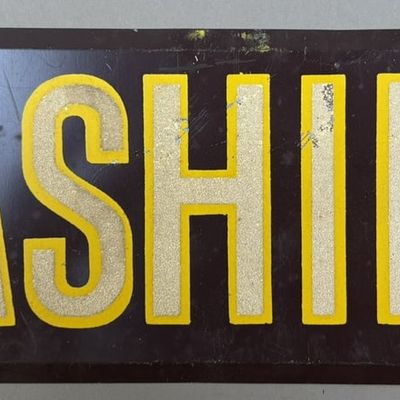 Sale Photo Thumbnail #529: Cashier SST Tin Painted Reflective Paint Store Sign