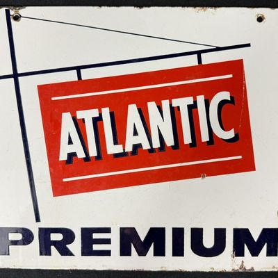 Sale Photo Thumbnail #239: Atlantic Premium SSP Porcelain Gas Pump Sign