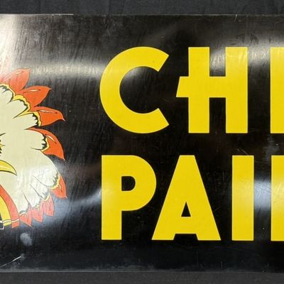 Sale Photo Thumbnail #310: Chief Paints Painted Metal General Store Advertising Sign