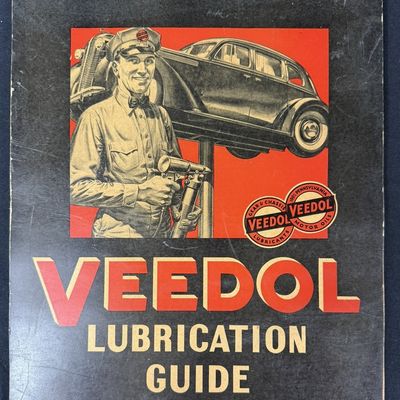 Sale Photo Thumbnail #228: 1937 Veedol Lubrication Guide Tide Water Oil Co New York