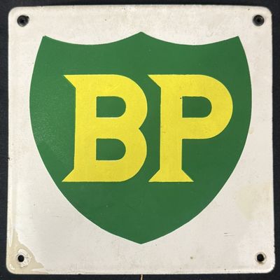 Sale Photo Thumbnail #199: Bristish Petroleum BP SSP Porcelain Gas Pump Plate Sign