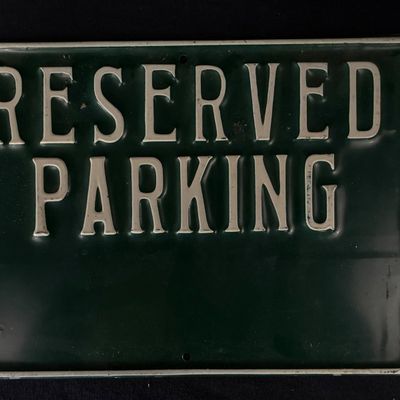 Sale Photo Thumbnail #456: Reserved Parking SST Tin Embossed Store Advertising Sign