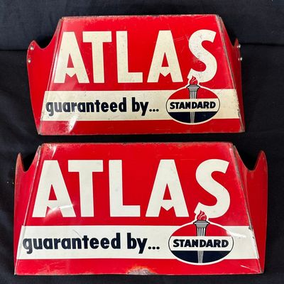 Sale Photo Thumbnail #68: Atlas Standard Oil Metal Advertising Store Display Tire Rack