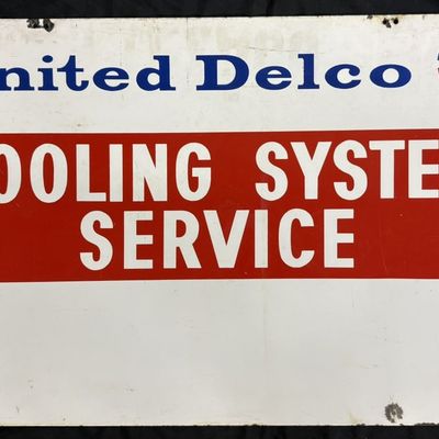 Sale Photo Thumbnail #280: United Delco Cooling System Service DSP Porcelain Sign