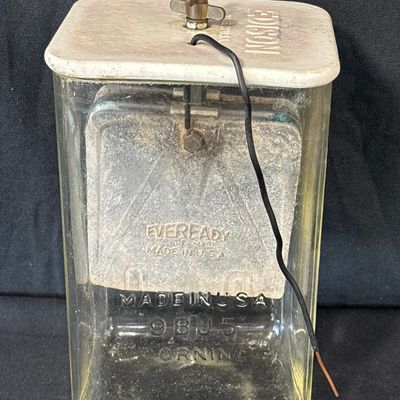 Sale Photo Thumbnail #40: Edison Original Glass Corning Automotive Battery w/ Eveready