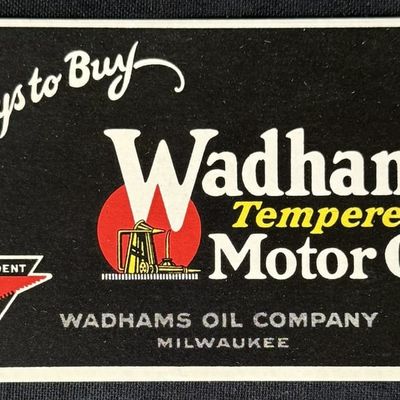 Sale Photo Thumbnail #145: Wadhams Tempered Motor Oil Independent Ink Blotter