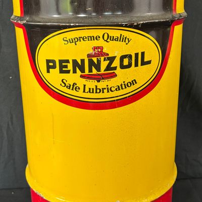 Sale Photo Thumbnail #89: Pennzoil Safe Lubrication 27" Tall 75LB Metal Grease Can