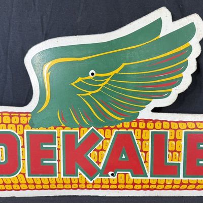 Sale Photo Thumbnail #372: Dekalb Single Sided Painted Masonite Corn Farm Sign