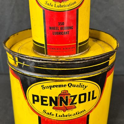 Sale Photo Thumbnail #21: Pair Pennzoil 1 5 Lb Metal Grease 350 Wheel Bearing Can