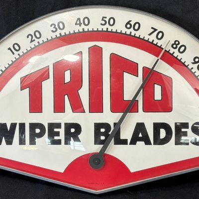 Sale Photo Thumbnail #18: Trico Wiper Blades Glass Advertising Thermometer