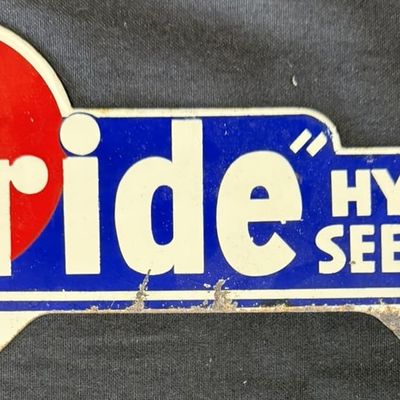Sale Photo Thumbnail #318: Pride Hybrid Seed Corn Painted Metal License Plate Topper