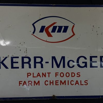 Sale Photo Thumbnail #398: Kerr McGee Plant Food Farm Chemicals SST Farm Sign