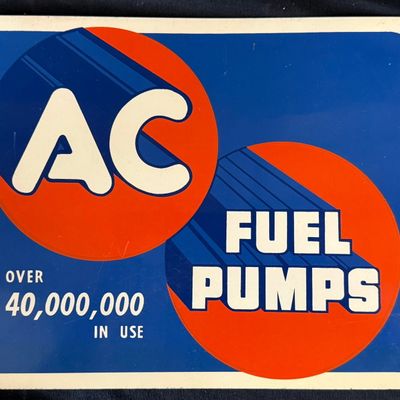 Sale Photo Thumbnail #119: AC Fuel Pumps Over 40,000,000 In Use SST Painted Metal Sign