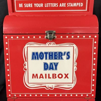 Sale Photo Thumbnail #491: Mothers Day Mailbox Original Painted Metal Store Advertising