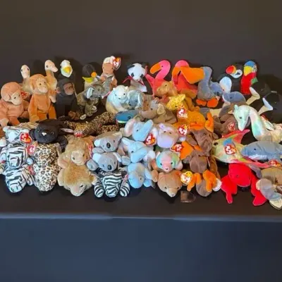 Large Lot Of TY Beanie Babies, Bears, Jungle Animals, Holiday Theme & Mcdonald’s SEE ALL PHOTOS
