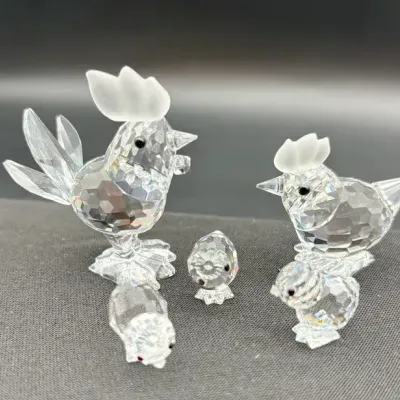Vintage Retired Swarovski Silver Crystal Farmyard Friends