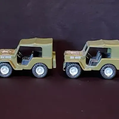 Two 1976 Buddy L Military Army Jeeps (Model 4928)